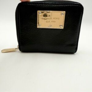 Michael Kors Black Wallet with Gold Accents